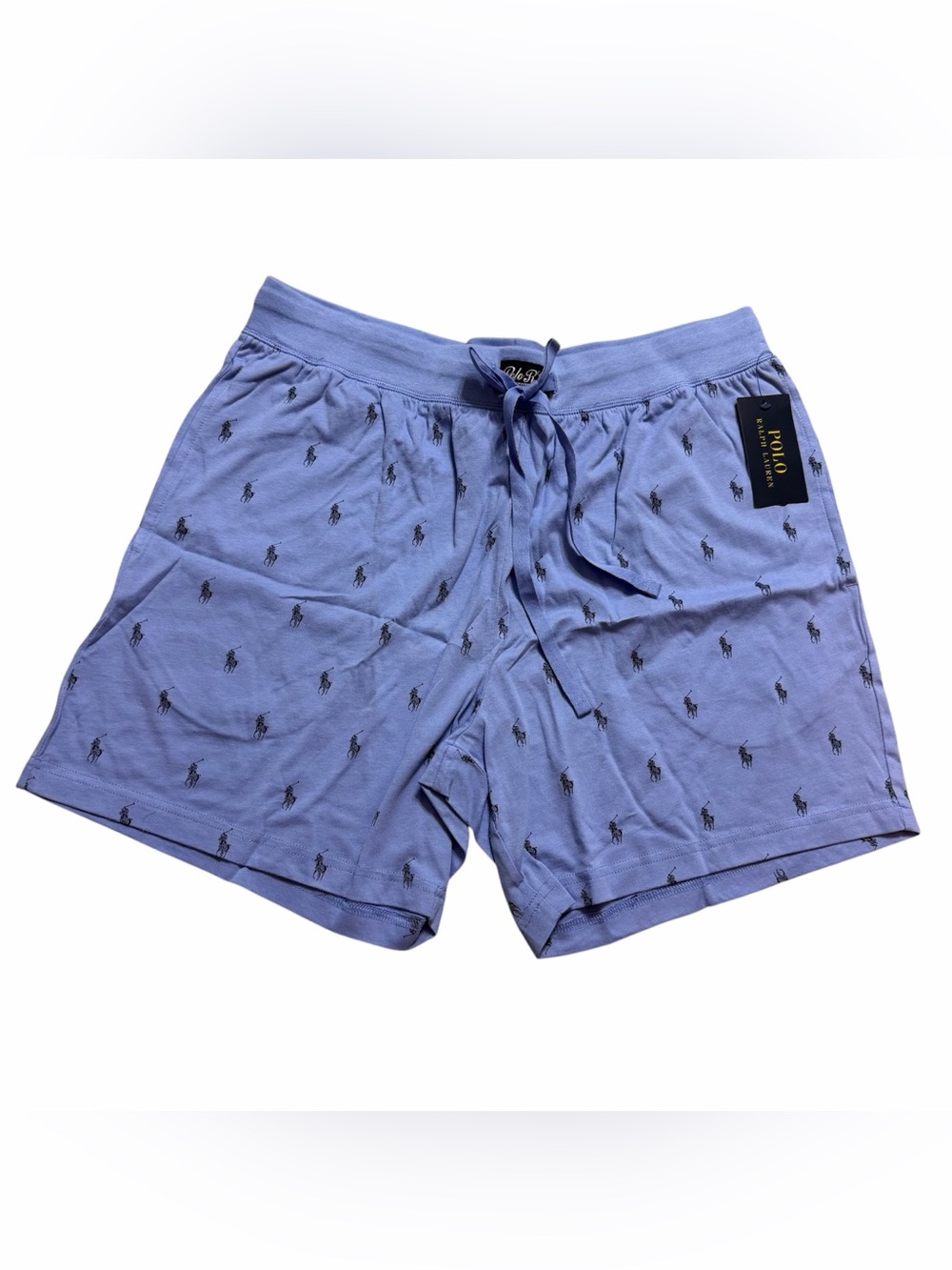 Polo Ralph Lauren Mens Light Blue Polo Pony Print Sleep/Lounge Shorts XL NWT
